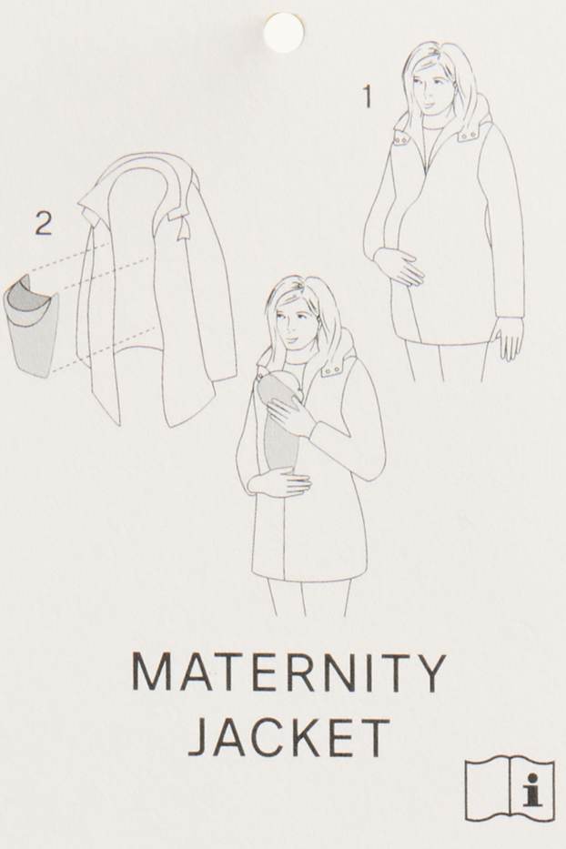 Dames - Zwangerschapsvest van fleece - met babydraagzak - licht beige