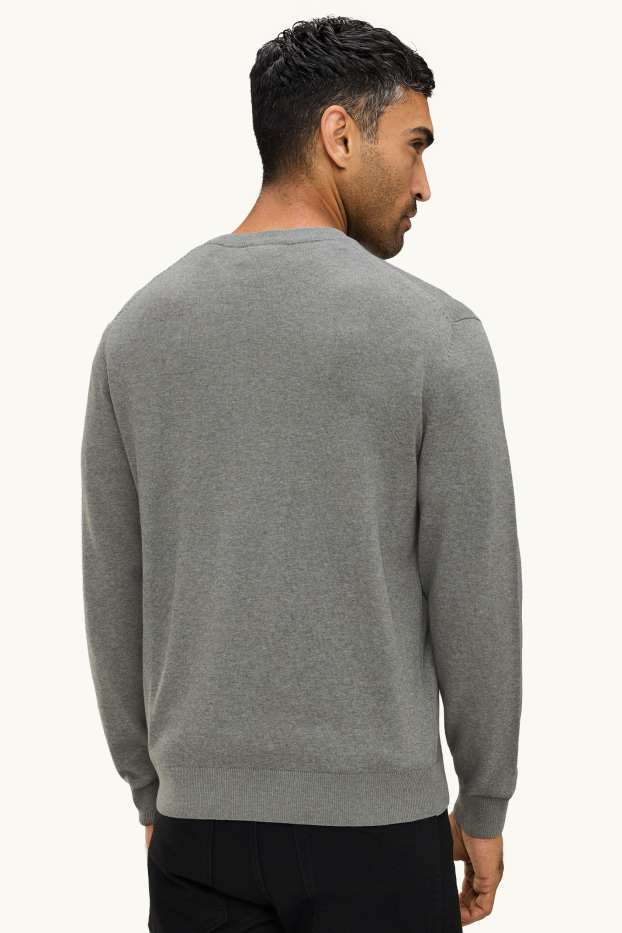 Hommes - Pull - gris chiné
