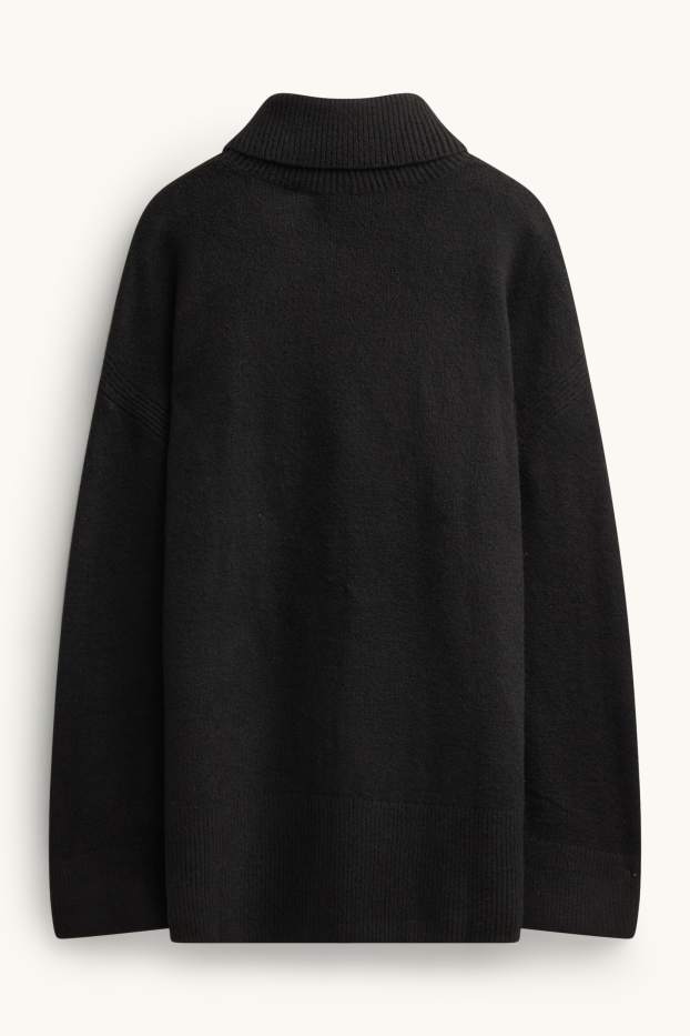 Women - Turtleneck jumper - black