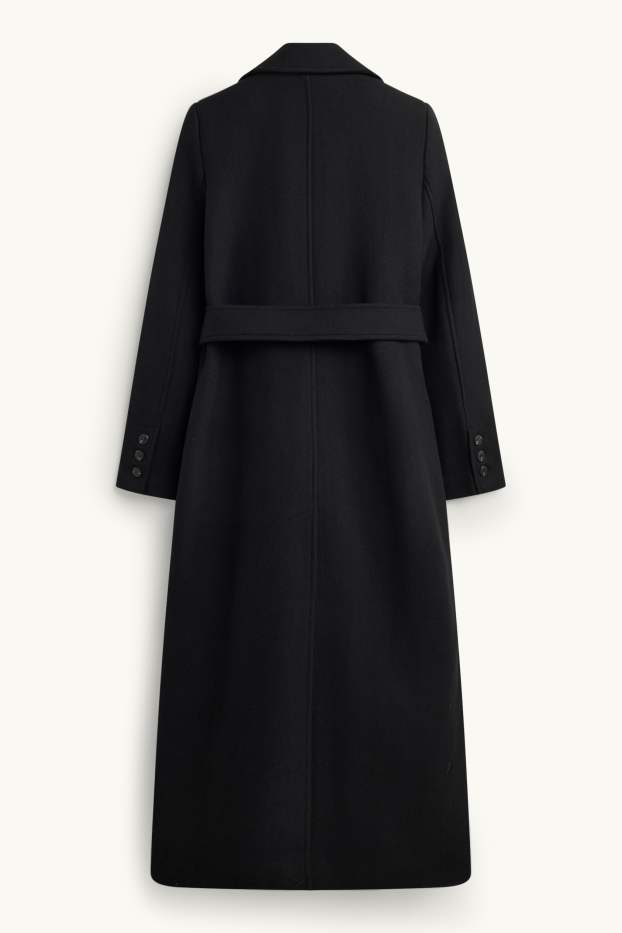 Femmes - Manteau - laine mélangée - noir