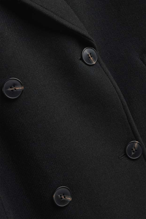 Femmes - Manteau - laine mélangée - noir