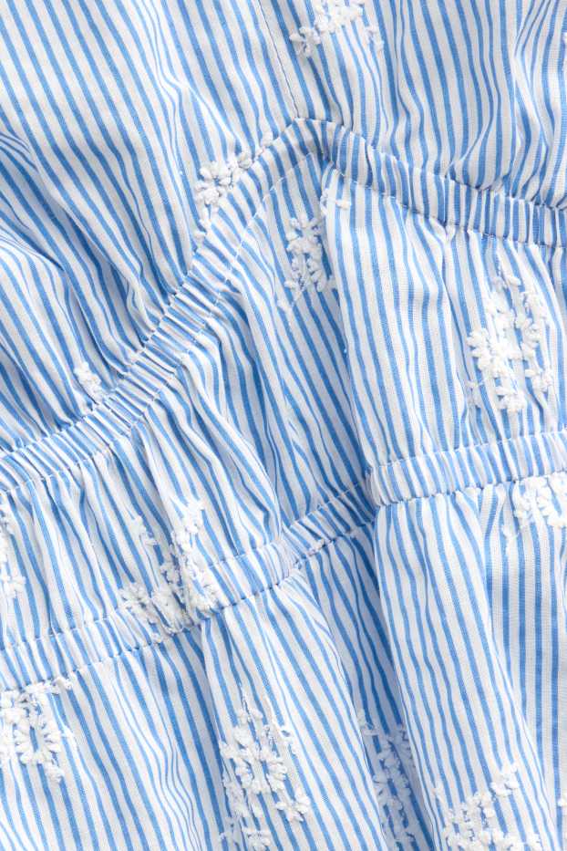 Women - Blouse - blue / white