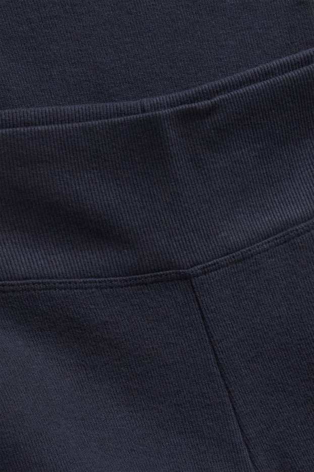 Femei - Pantaloni de trening din tricot fin - albastru închis