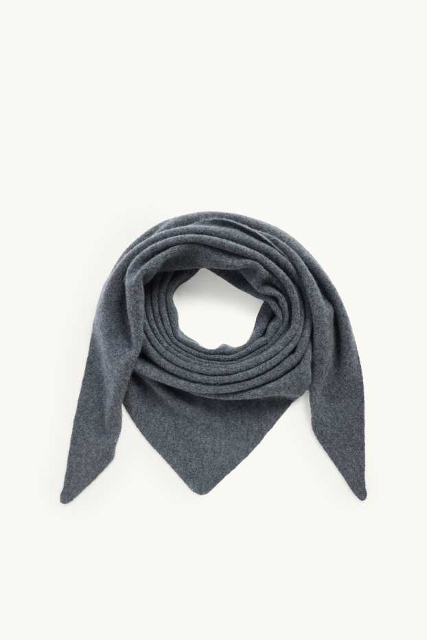 Femmes - Foulard en cachemire - gris foncé