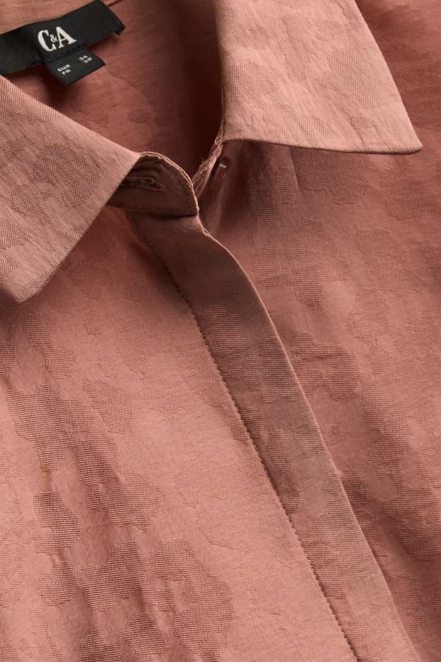 Damen - Hemdbluse - lachsfarben