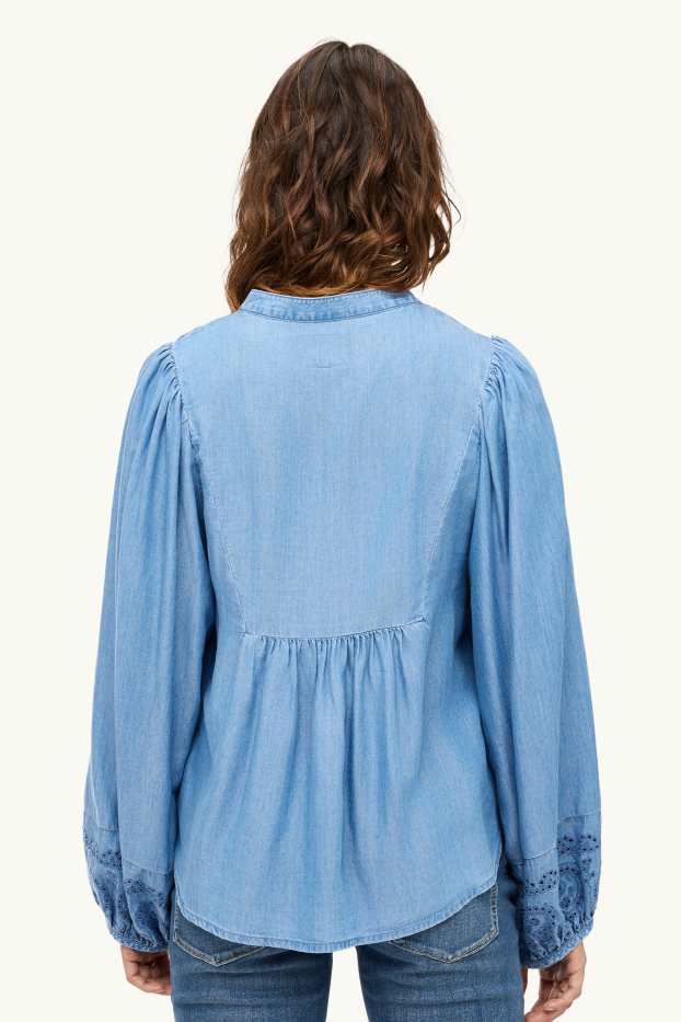 Damen - Jeans-Bluse - jeansblau