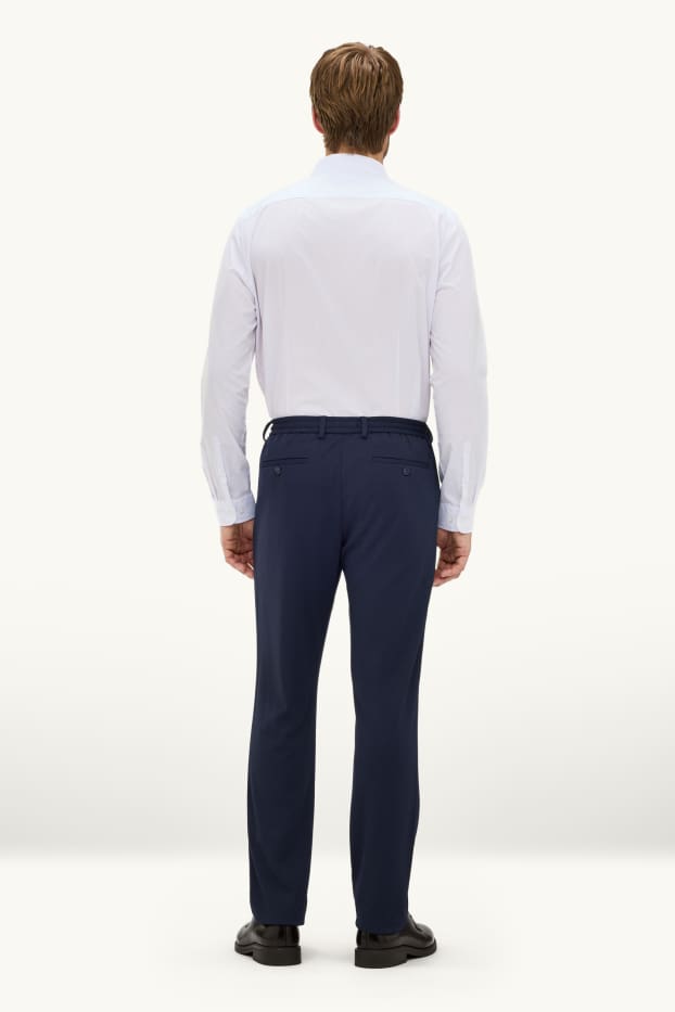 Men - Mix & match suit trousers - slim fit - stretch - dark blue
