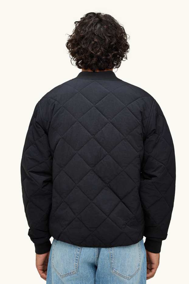 Hommes - Blouson surpiqué - noir