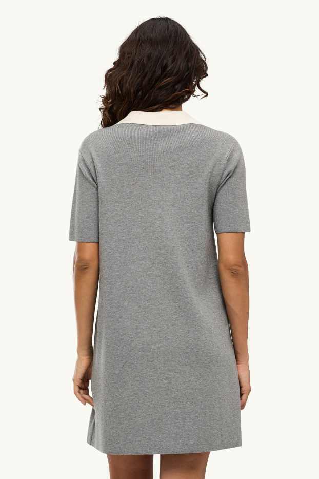 Femmes - Robe-T-shirt - straight fit - look 2-en-1 - gris