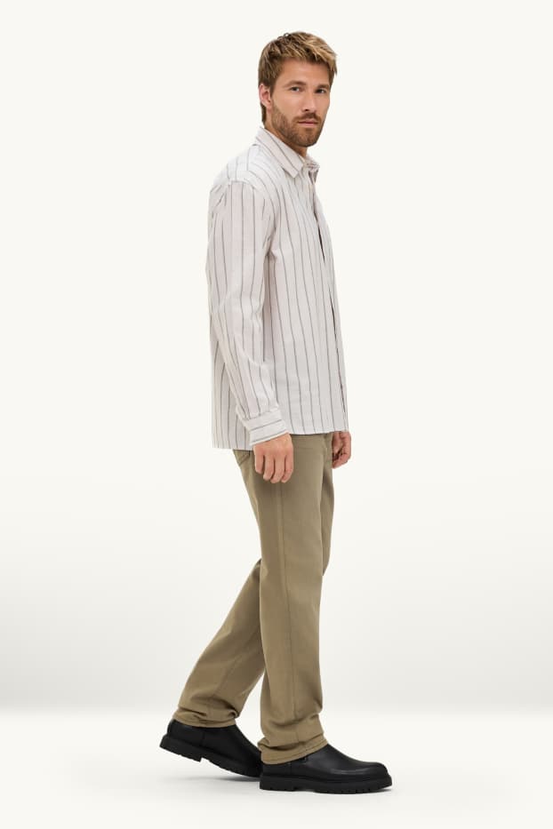 Hommes - Straight jean - Flex jog denim - LYCRA® - kaki