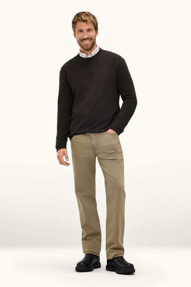 Hommes - Straight jean - Flex jog denim - LYCRA® - kaki