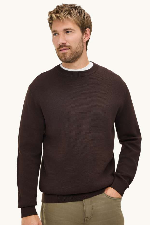 Herren - Pullover - dunkelbraun