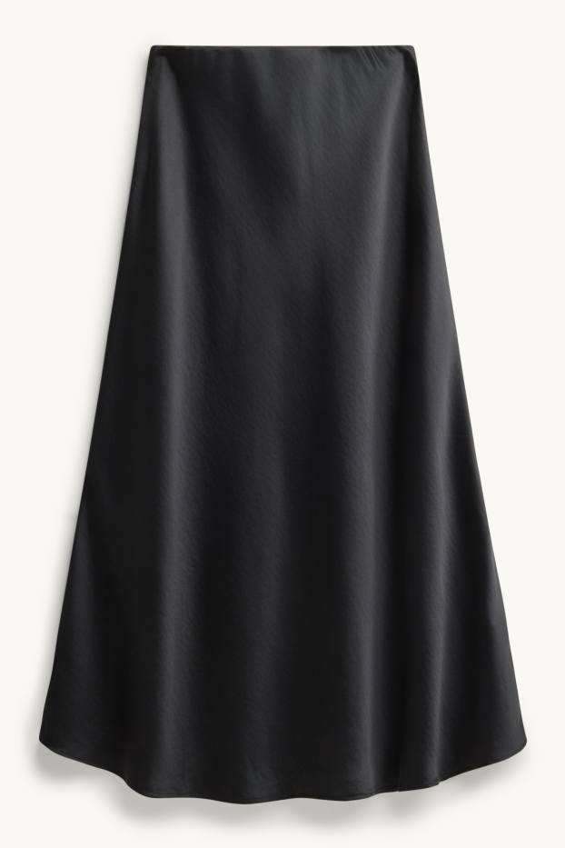 Damen - Satin-Rock - schwarz