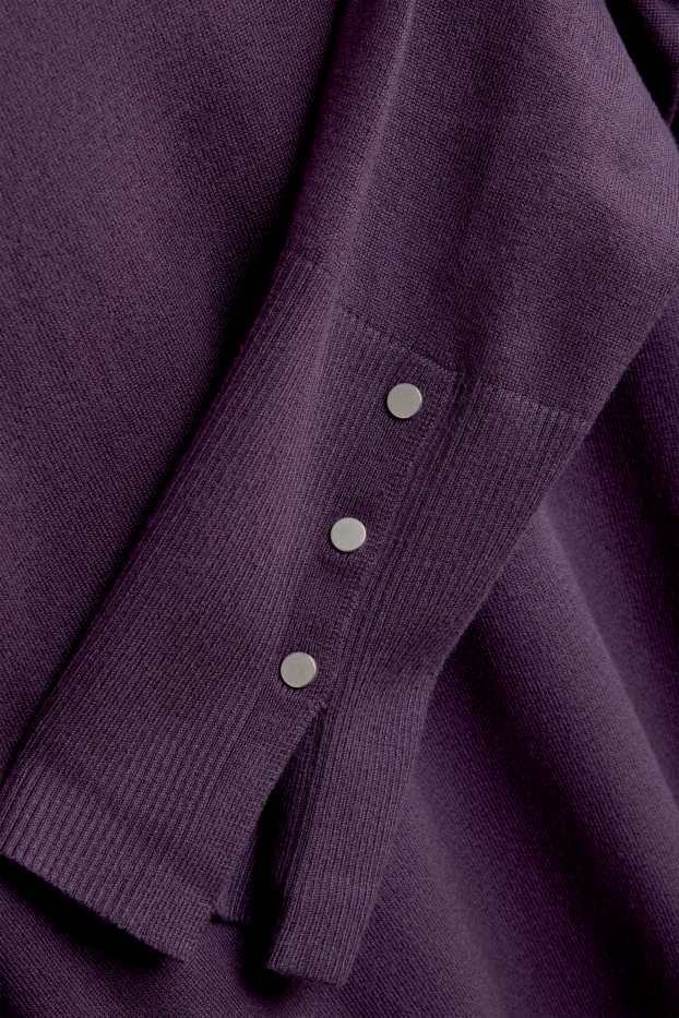 Femei - Pulover din tricot fin - violet