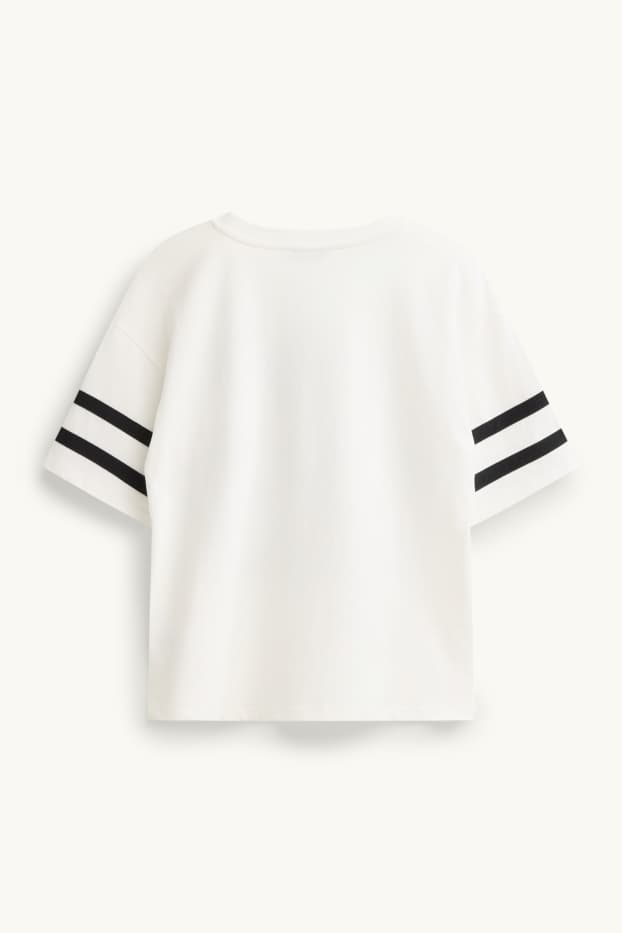 Copii - Fete - New York - set - tricou cu mânecă scurtă și pantaloni de trening - 2 piese - alb / negru