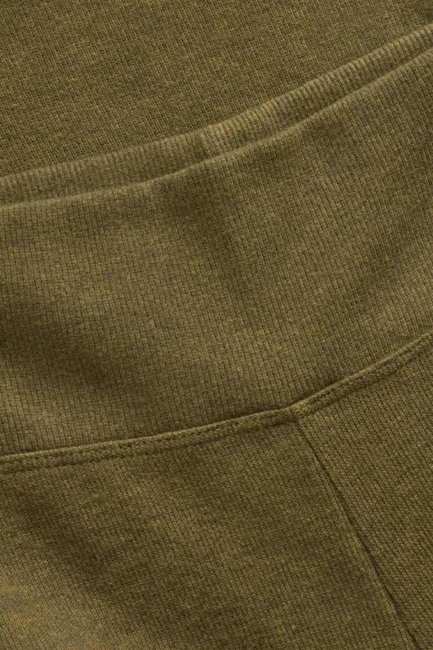 Femei - Pantaloni de trening din tricot fin - verde