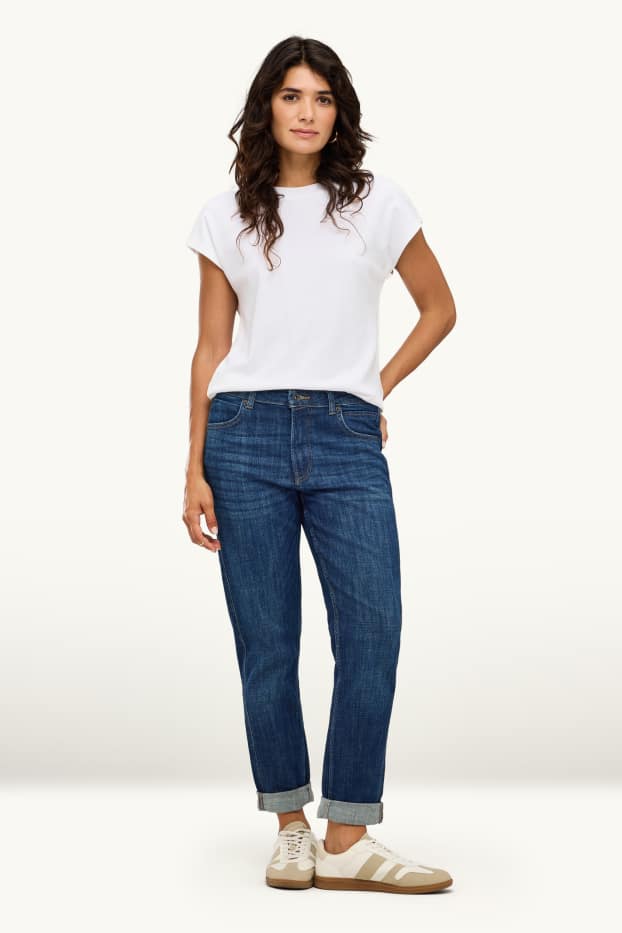 Dona - Boyfriend Jeans - mid waist - texà blau