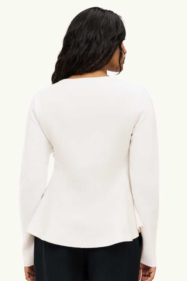 Damen - Strickjacke - schneeweiß