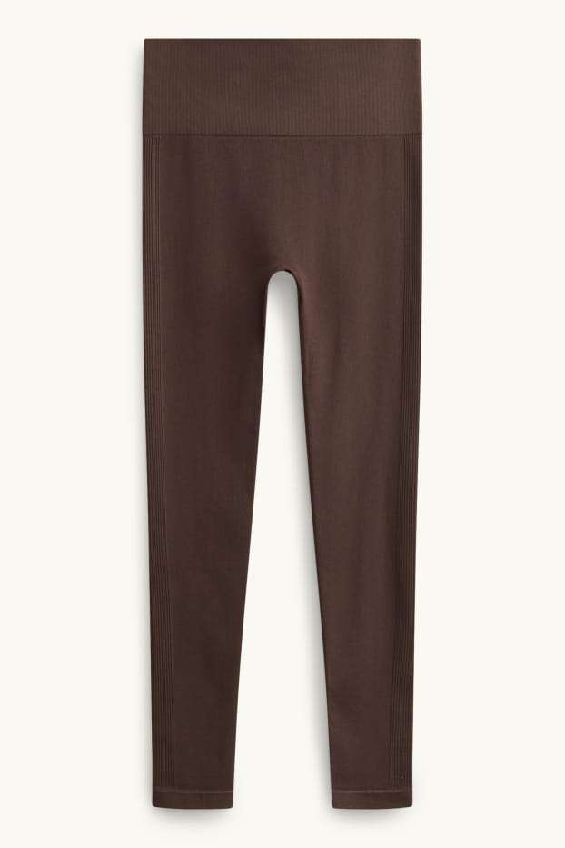 Dames - Sportlegging - seamless - donkerbruin