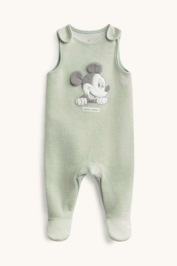 Unisex - Topolino - set con tutina - 2 pezzi - verde menta