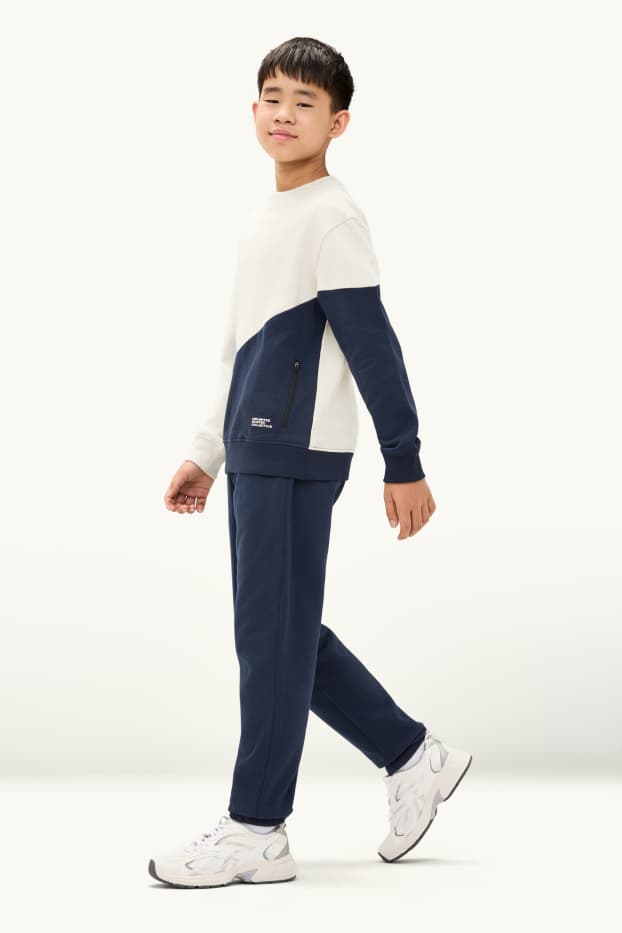 Copii - Băieți - Multipack 2 perechi - pantaloni de trening - albastru închis / gri