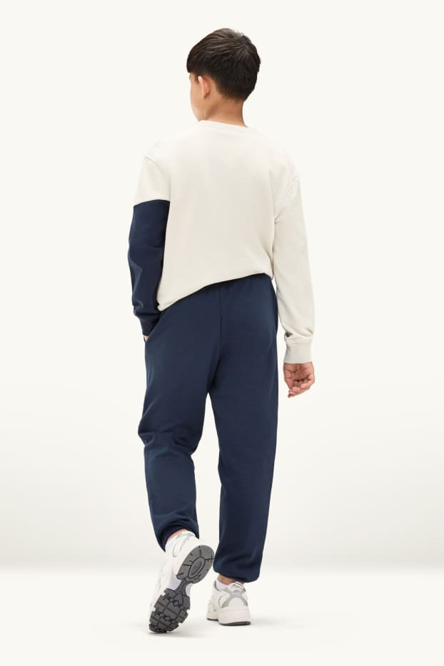 Copii - Băieți - Multipack 2 perechi - pantaloni de trening - albastru închis / gri