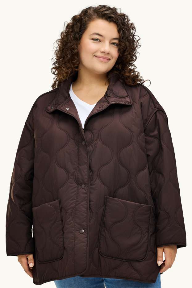 Damen - Steppjacke - dunkelbraun