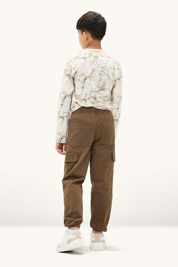 Enfants garçons - Pantalon cargo - marron