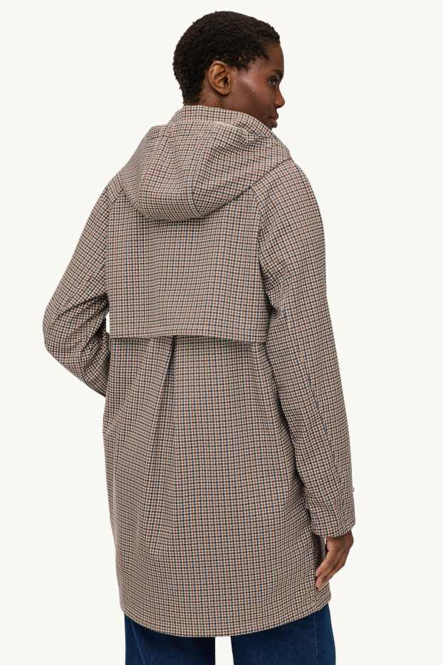 Dames - Softshellmantel met capuchon - waterafstotend - 4 Way Stretch - beige
