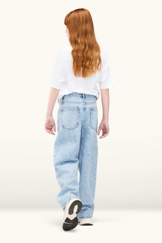 Copii - Fete - Baggy jeans - denim-albastru deschis