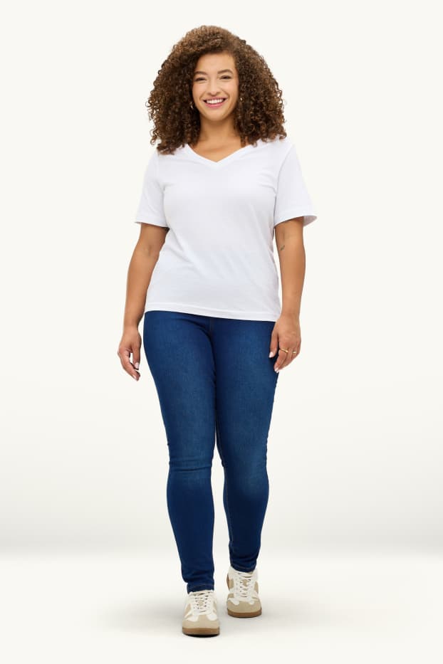 Dames - Jegging jeans - mid waist - jeansblauw