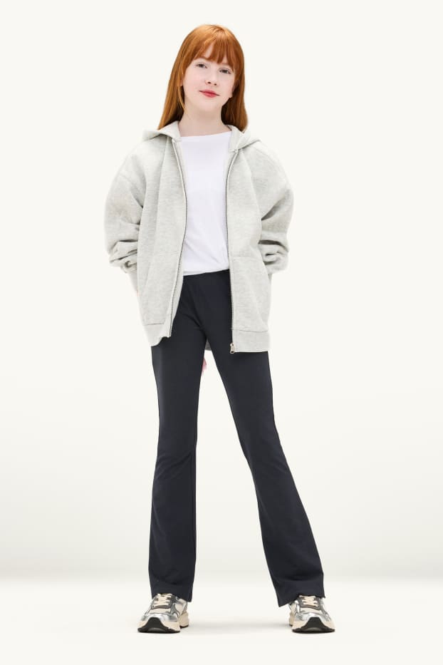 Kinder Mädchen - Multipack 2er - Flared Leggings - schwarz