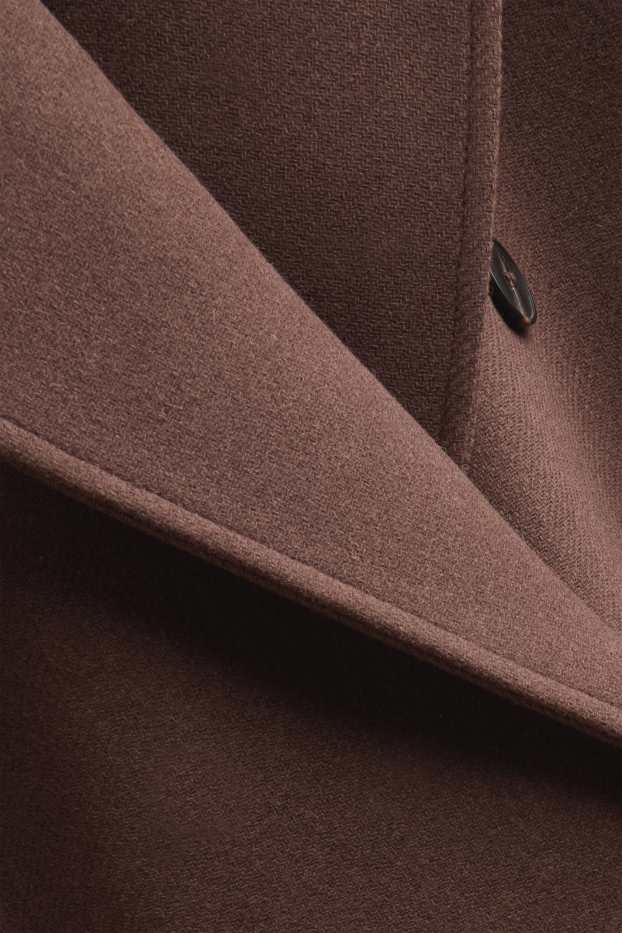 Damen - Mantel - Woll-Mix - dunkelbraun