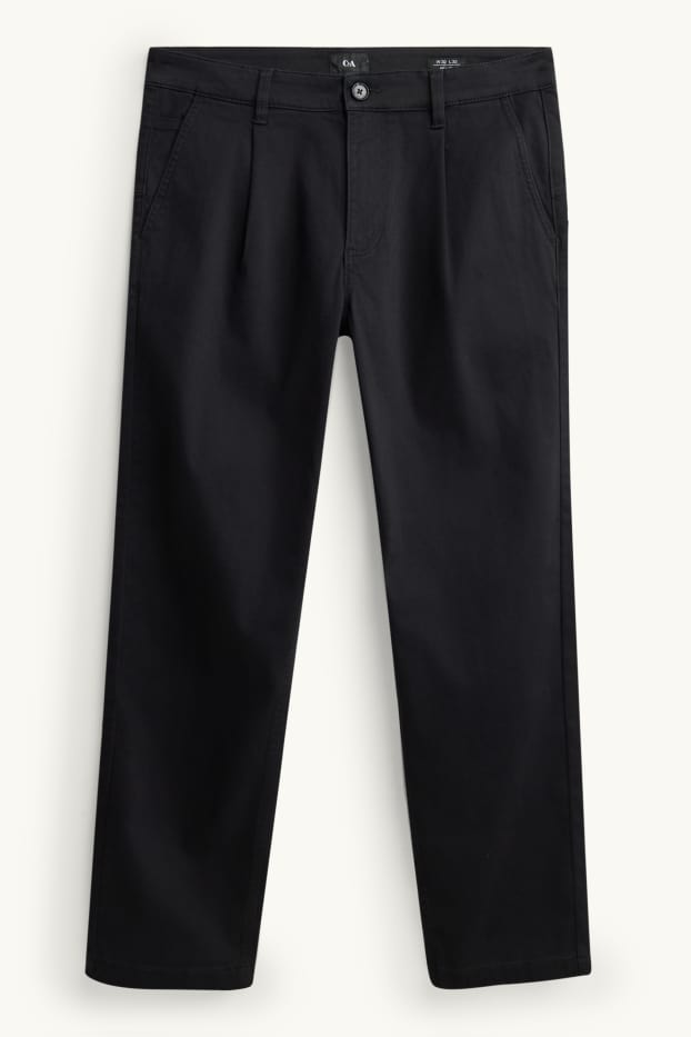 Herren - Chino - Relaxed Fit - LYCRA® - schwarz