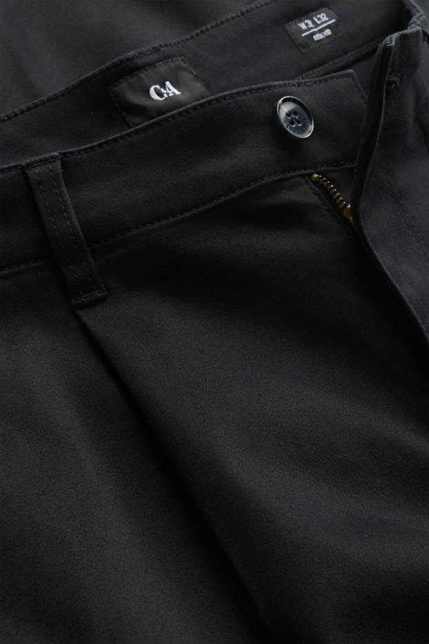 Herren - Chino - Relaxed Fit - LYCRA® - schwarz