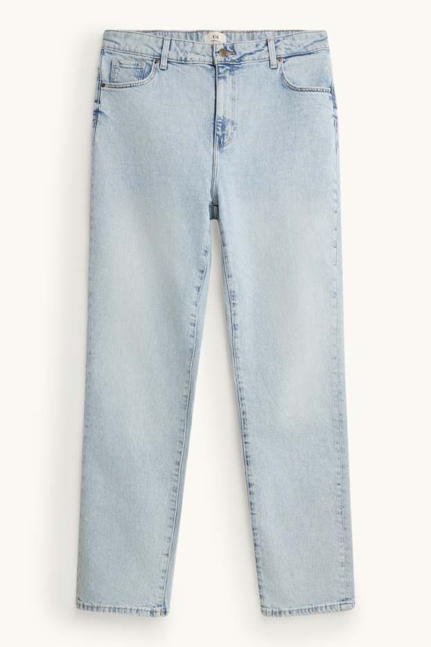 Damen - Straight Jeans - High Waist - helljeansblau