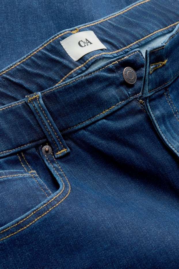 Damen - Straight Jeans - High Waist - dunkeljeansblau