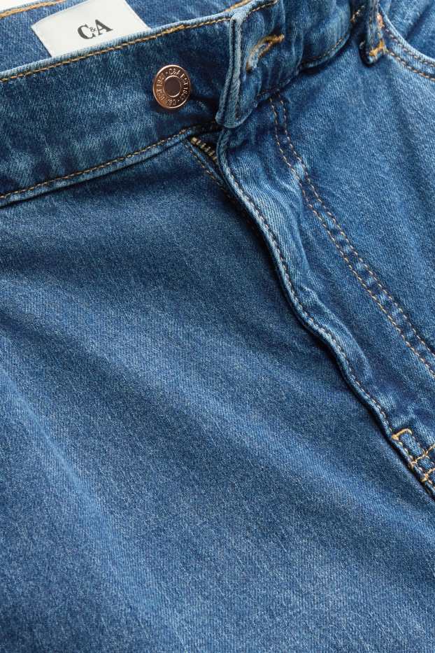 Damen - Barrel Jeans - High Waist - jeansblau