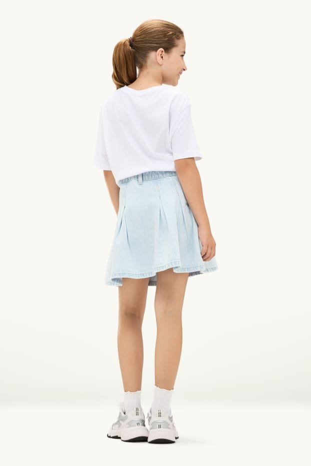 Children Girls - Denim skirt - denim-light blue