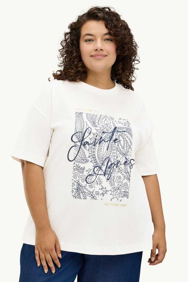 Femmes - T-shirt - regular fit - blanc