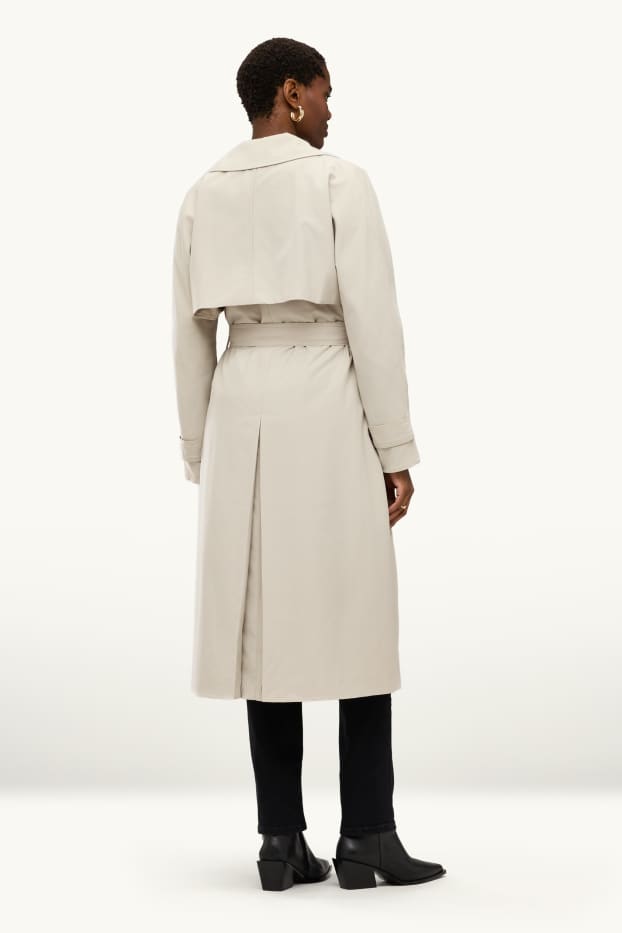 Femmes - Trench à ceinture - blanc crème