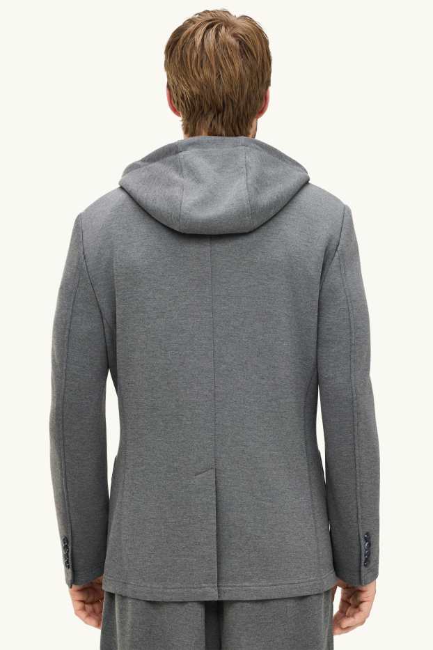 Home - Americana combinable amb caputxa - regular fit - estil 2 en 1 - gris