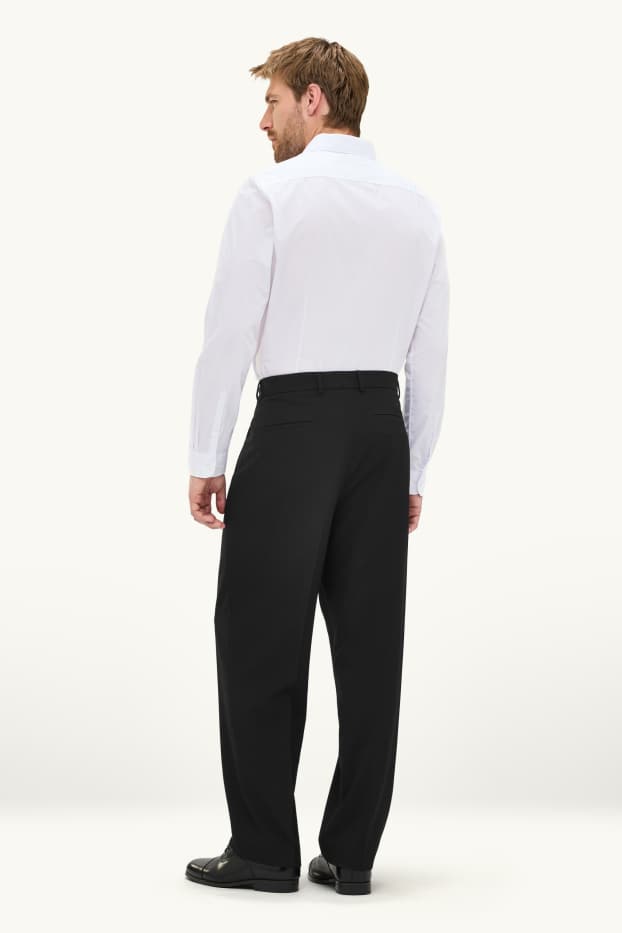 Hommes - Pantalon de costume - relaxed fit - LYCRA® - noir