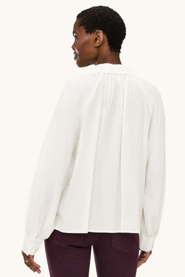 Damen - Hemdbluse - weiß