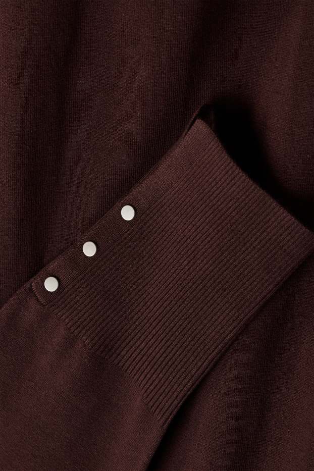 Damen - Rollkragenpullover - dunkelbraun
