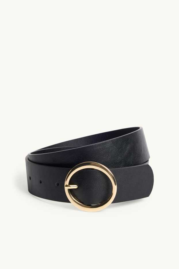 Femmes - Ceinture - matière synthétique - noir / or