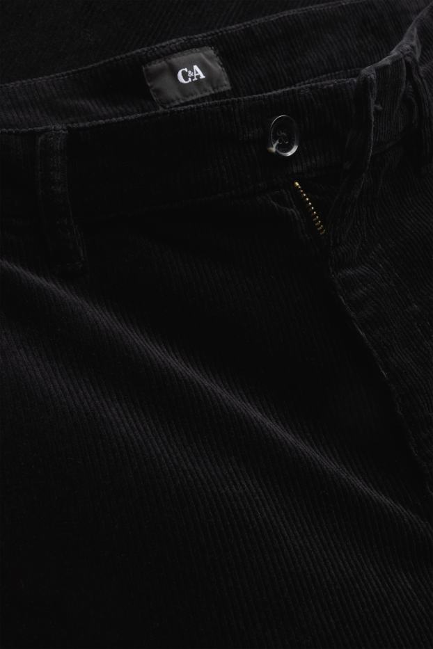 Herren - Cord-Chino - Relaxed Fit - schwarz
