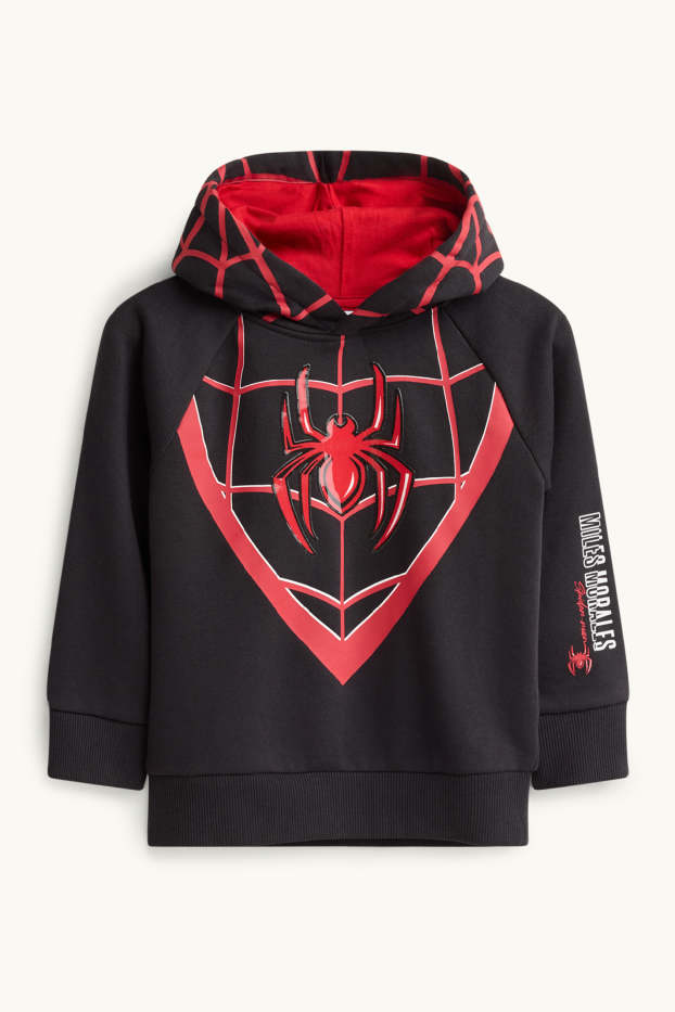 Enfants garçons - Spider-Man - sweat à capuche - noir / rouge