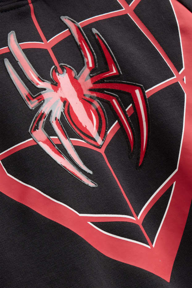 Enfants garçons - Spider-Man - sweat à capuche - noir / rouge