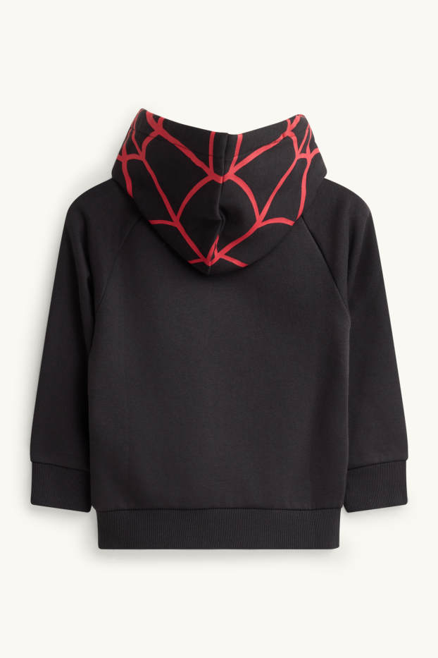 Enfants garçons - Spider-Man - sweat à capuche - noir / rouge
